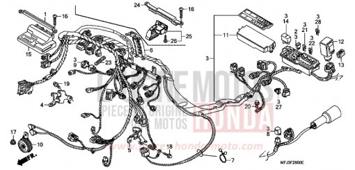 FAISCEAU DES FILS CBR600RR8 de 2008